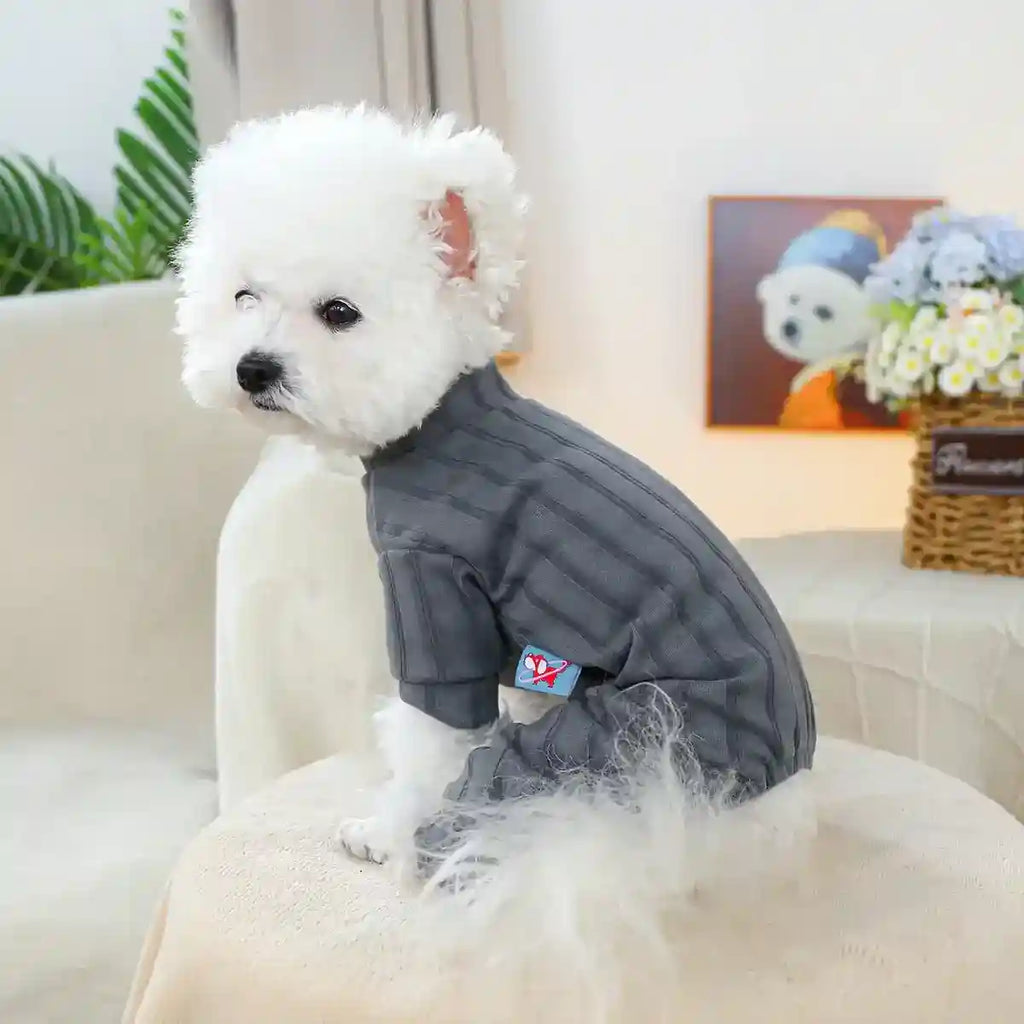 伸縮性4足犬用つなぎ - 冬用パジャマ