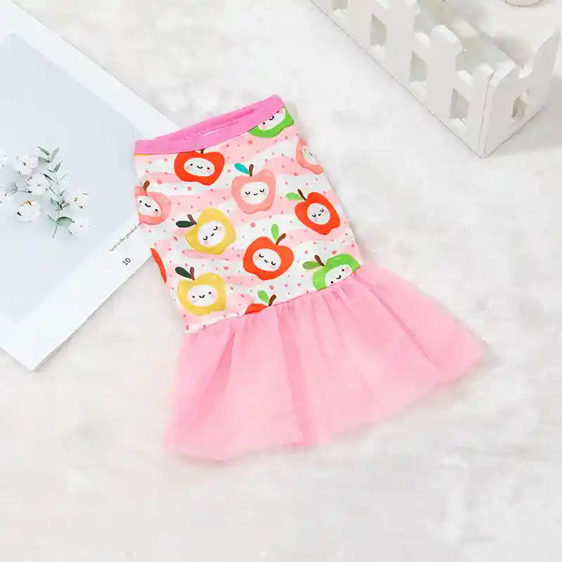 Vestido para Perros con Faldita - 5 Tonos de Rosa