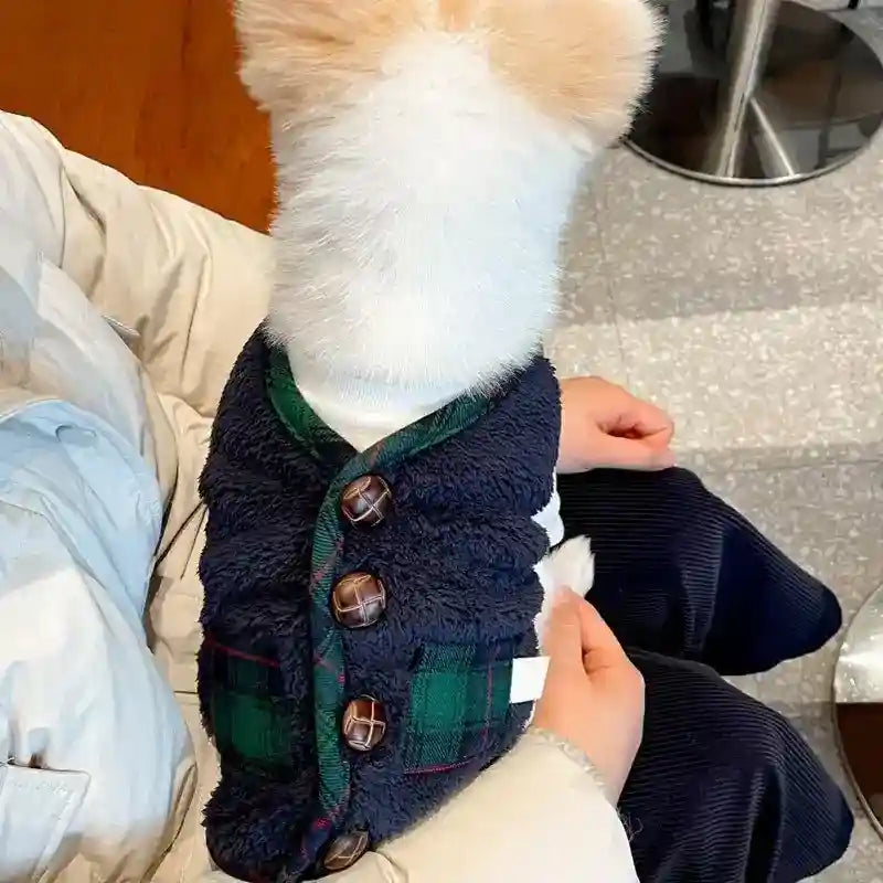 For Autumn And Winter, Puppies, Two-legged Vests, Small And Medium-sized Dogs, Fleece Jackets, Cat Coats, Scarves, Pet Clothes by Dog Moda