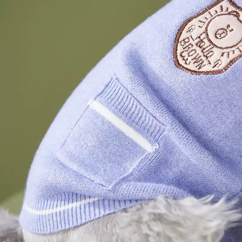 Maglione Cani Hello Azzurro - Lana Doppio Strato Caldo by Dog Moda