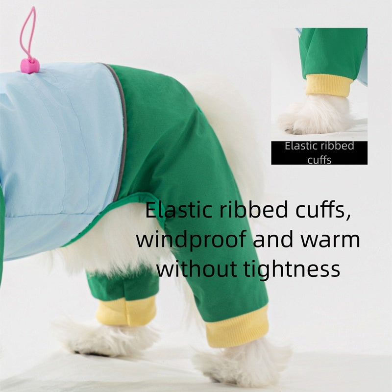 Cloud Style Dog Raincoat with Reflective Hood