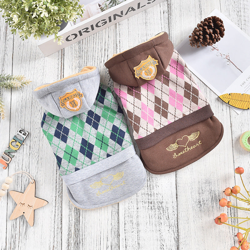 Dog Tux Coat with Hood - Warm Windproof Fleece