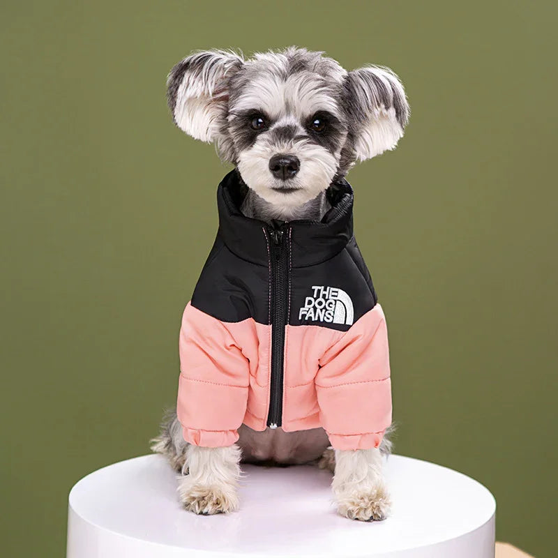 The Dog Fans High Neck Zip Windproof Dog Coat