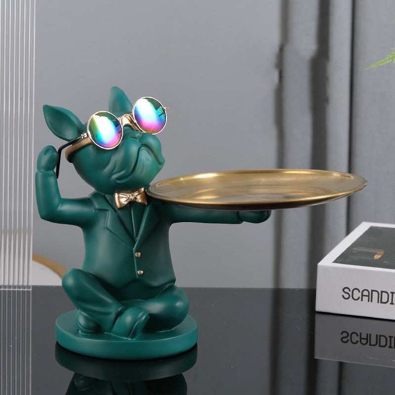 Portagioie Bulldog con Occhiali e Papillon – Design Nordico Colorato