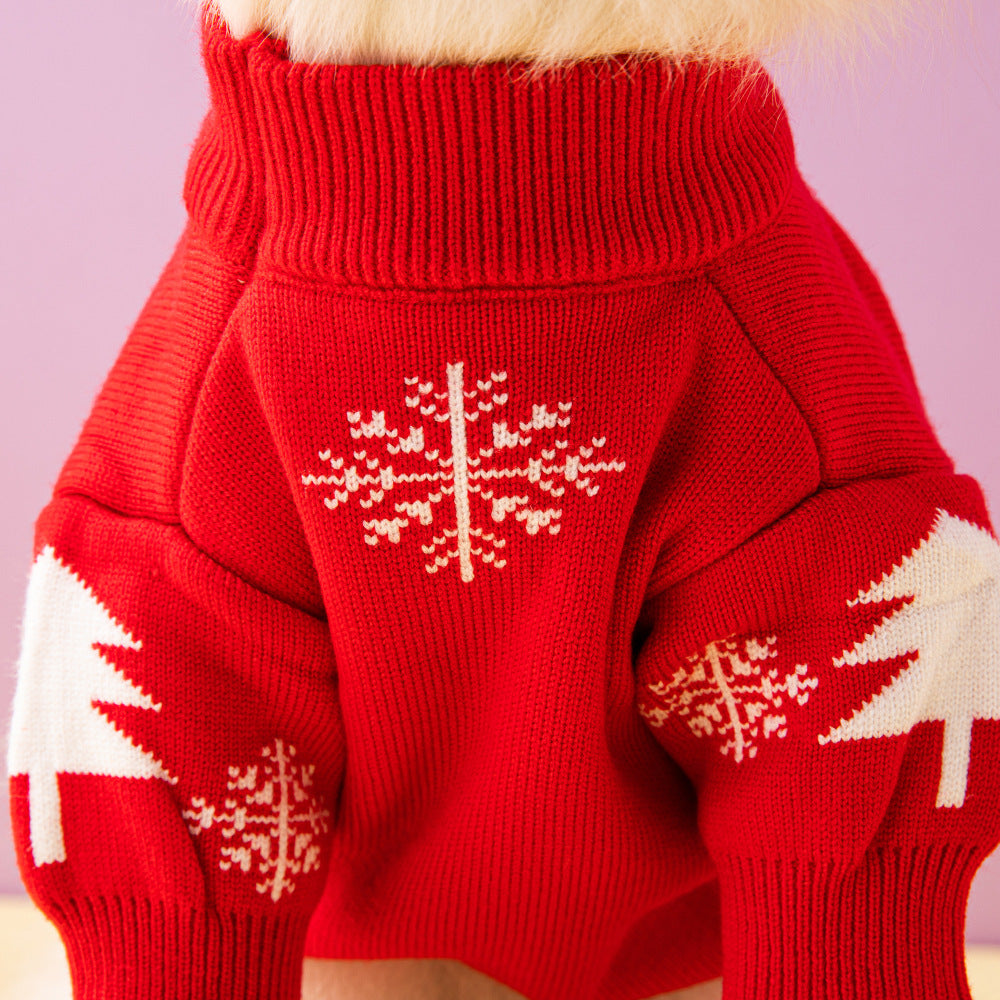 Christmas Sweater for Dogs in Wool with Embroidery – Elegance and Warmth for the Holidays