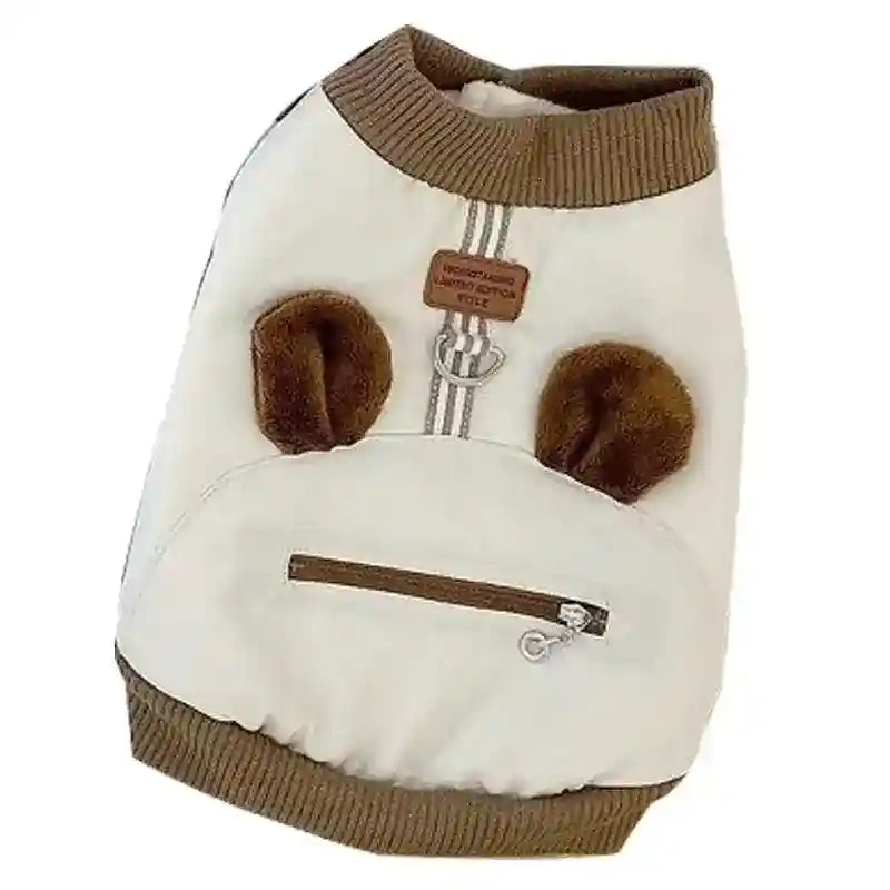 Abrigo para Perros y Gatos con Orejas de Oso 3D - Caliente e Impermeable