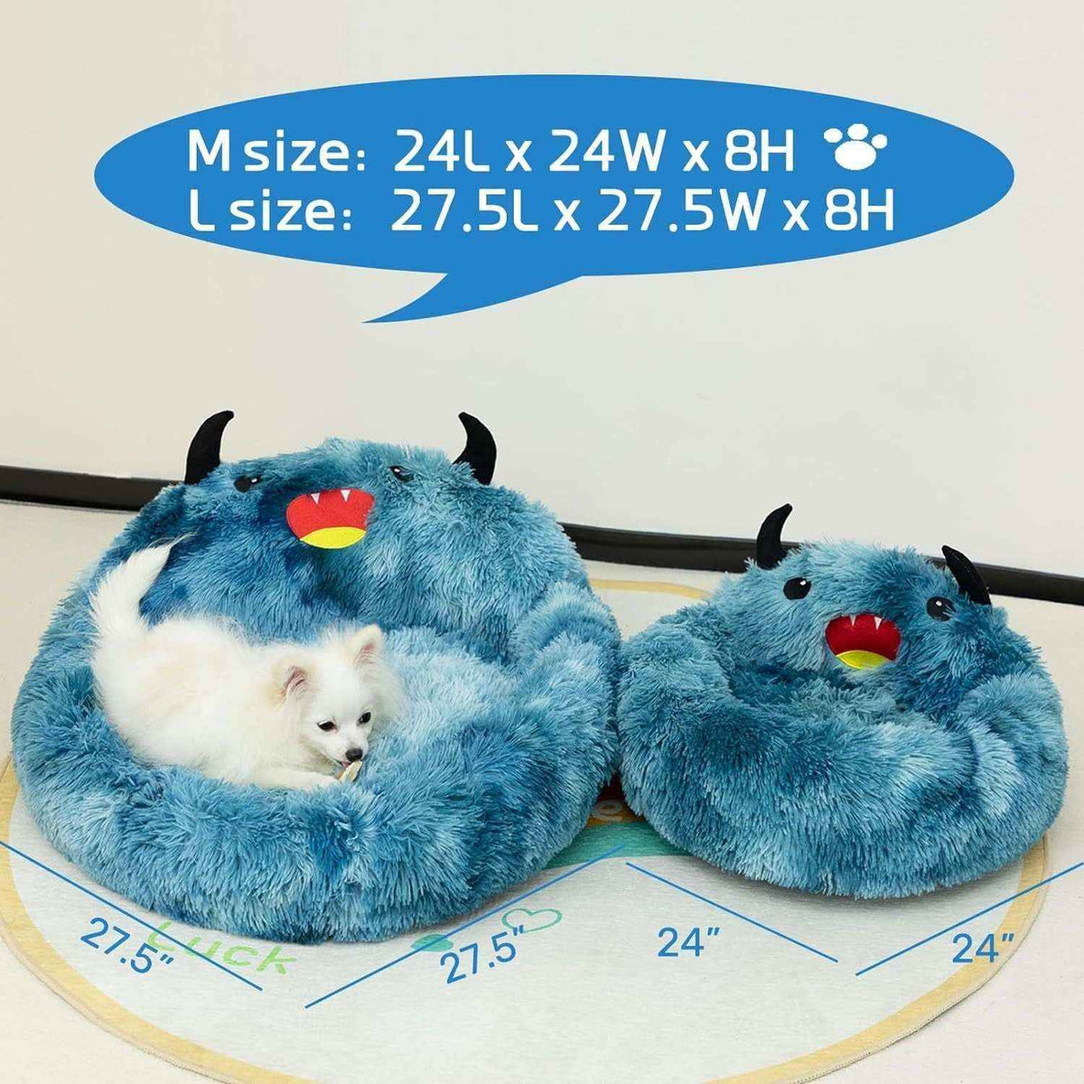 Cuccia Pelosa "Monster" per Cani e Gatti – Calda e Morbida by Dog Moda