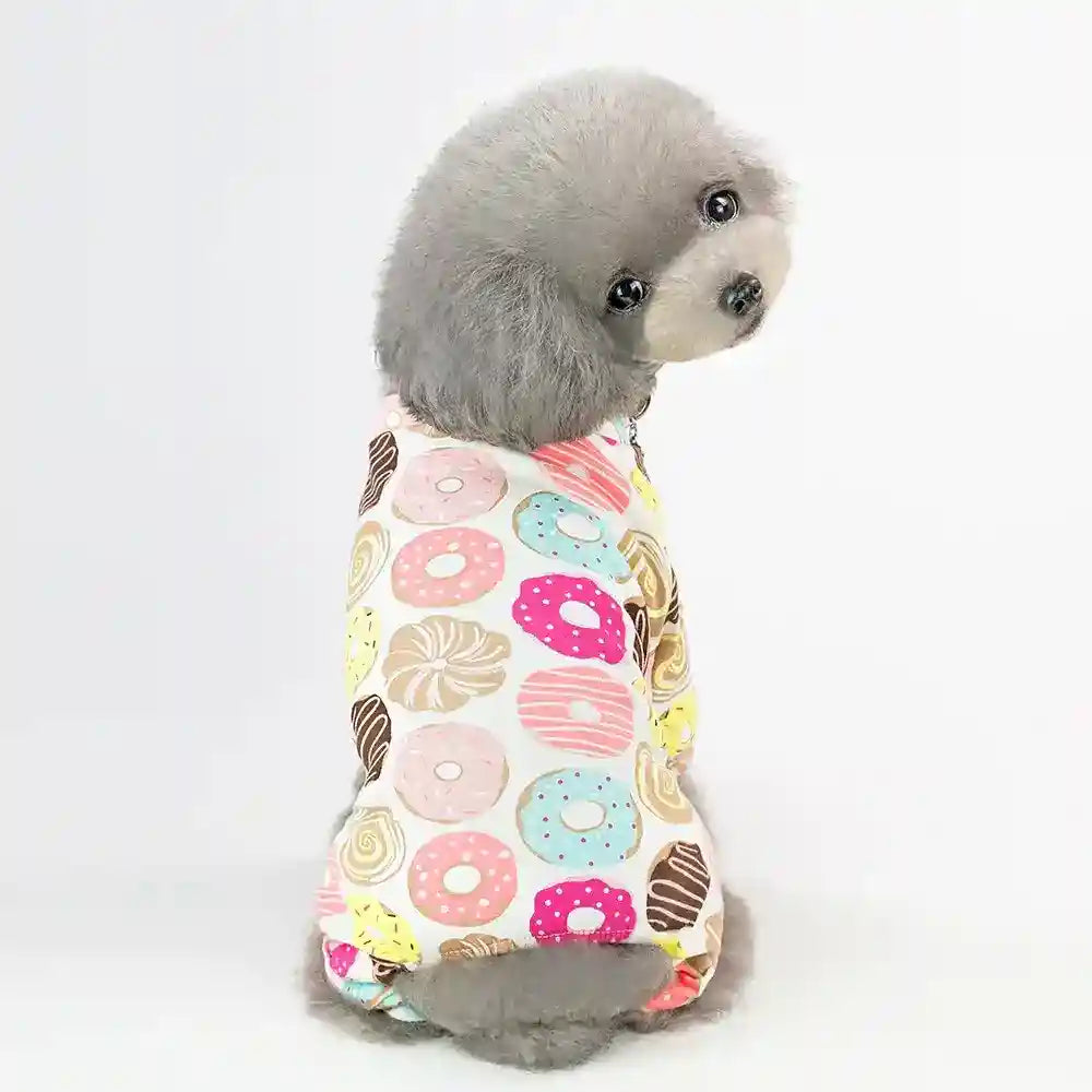 Tutina Donuts per Cani - Pigiama 4 Zampe in Cotone by Dog Moda