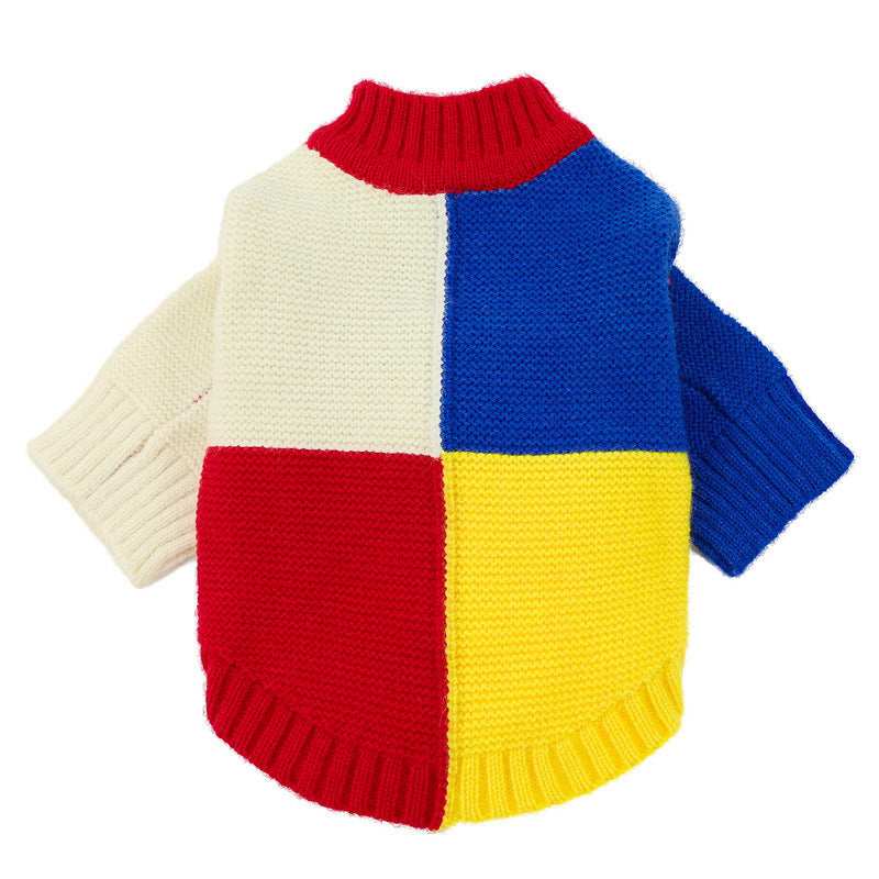 Handmade Dog Sweater "Squares" - Comfort and Unique Style