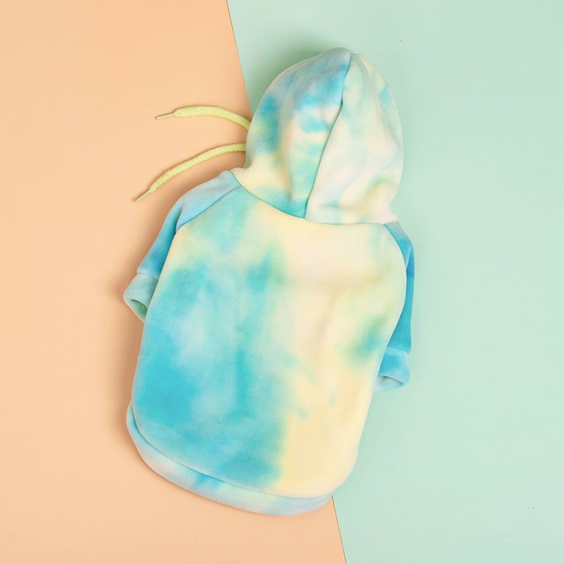 Dog Sweatshirt "Macchietta" with Hood – Light Blue or Faded Pink