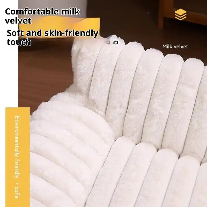 Royal Sofa Velvet Cat Bed - Elegant Soft Bed
