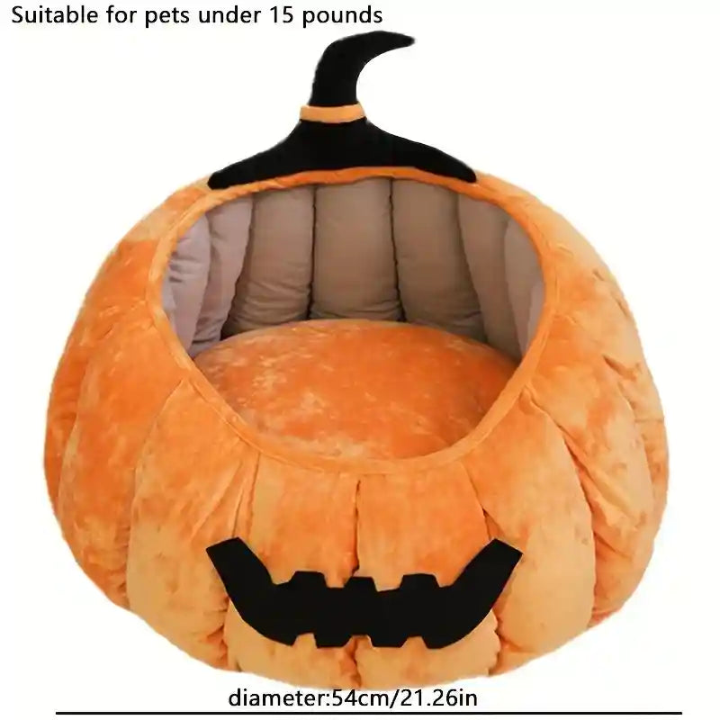 Cuccia Zucca Halloween per Gatti - Cuscino Sfoderabile by Dog Moda