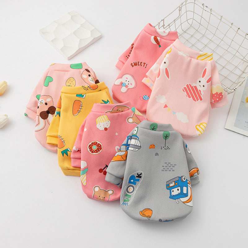 Maglia in Pile Colorata per Cani di Piccola Taglia – Fantasie Vivaci e Allegre - Dog Moda