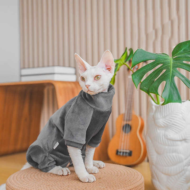 Felpa Pile Gatto Sphynx Devon - Calda e Morbida