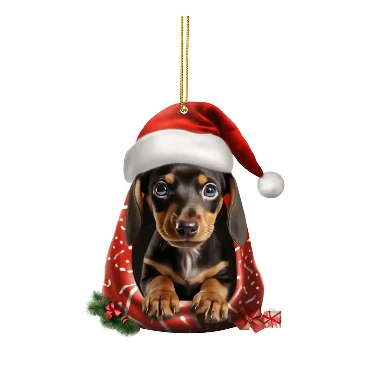 Pendaglio Natale Bassotto - Decorazione Albero Cane by Dog Moda