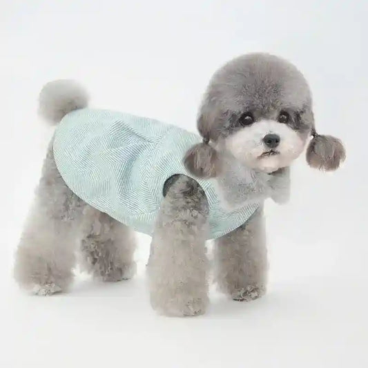 Cappottino Smanicato Vogue Pup - Righe e Pile Caldo by Dog Moda