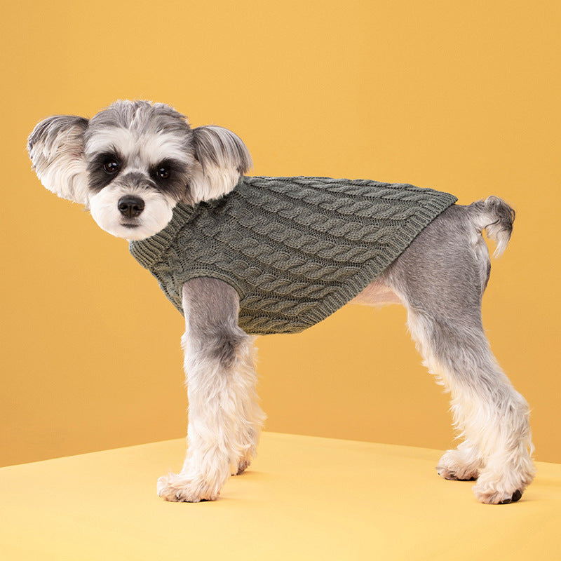 Maglioncino a Trecce per Cani di Piccola Taglia - Eleganza Morbida - Dog Moda