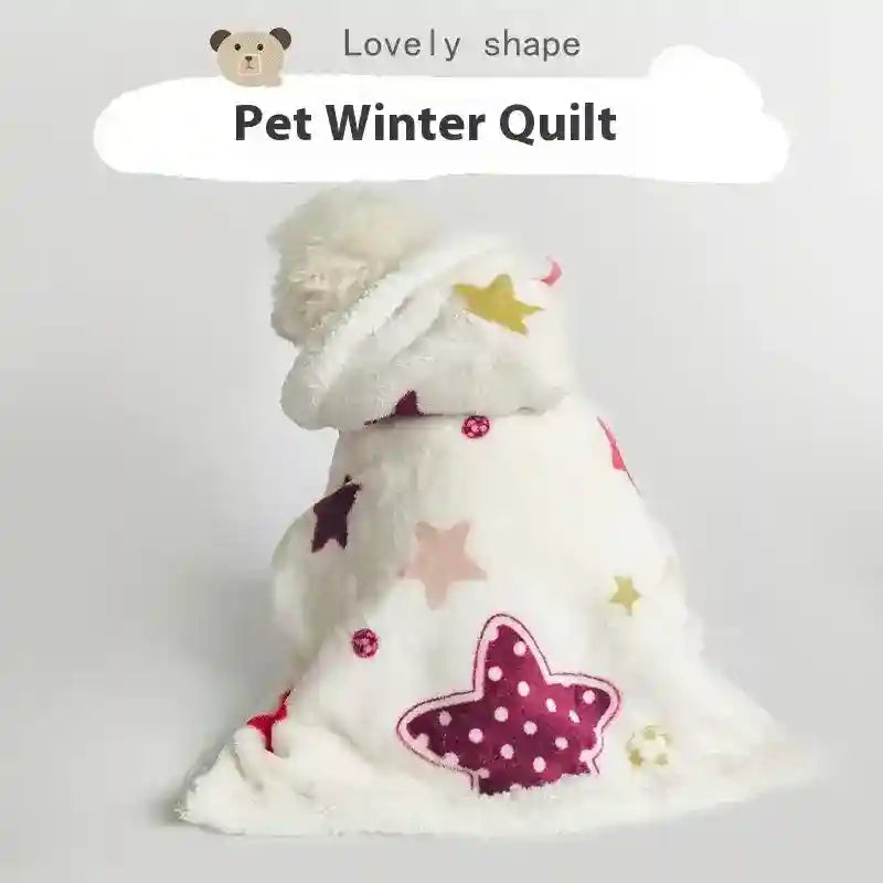 Pijama Manta para Perros y Gatos con Capucha Estrellitas