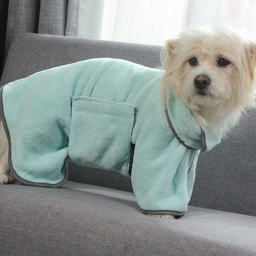 Absorbent and Soft Terry Bathrobe for Dogs and Cats