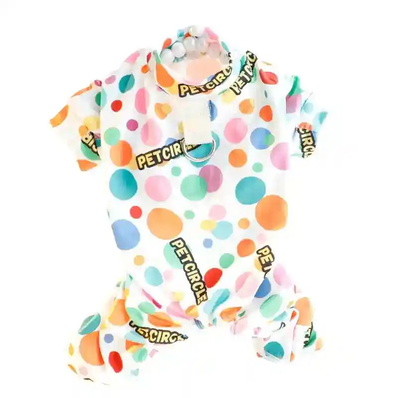 Tutina colorata per cani “Pet Circle” in cotone con anello by Dog Moda
