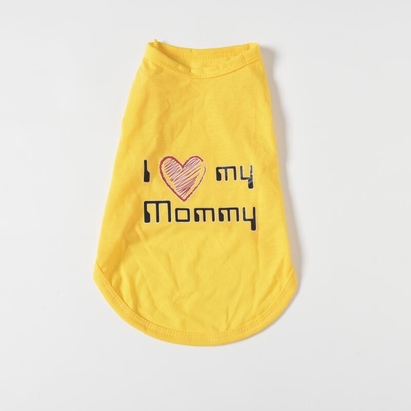 Ärmelloses Hundeshirt "Ich liebe meine Mama"
