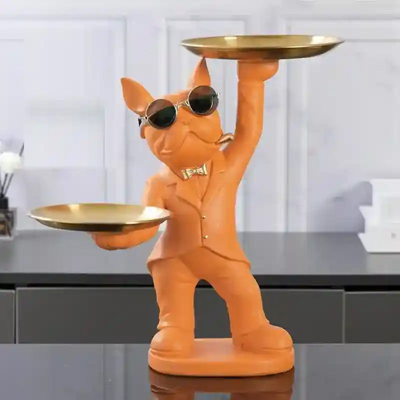 Statua Bulldog Svuotatasche Decorativo – Portachiavi e Portamonete per Ingresso | DogModa by Dog Moda