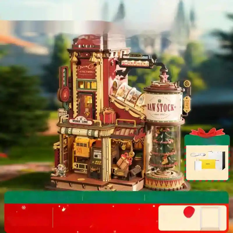 Puzzle 3D Legno Fabbrica Regali con Luci LED - Natale by Dog Moda