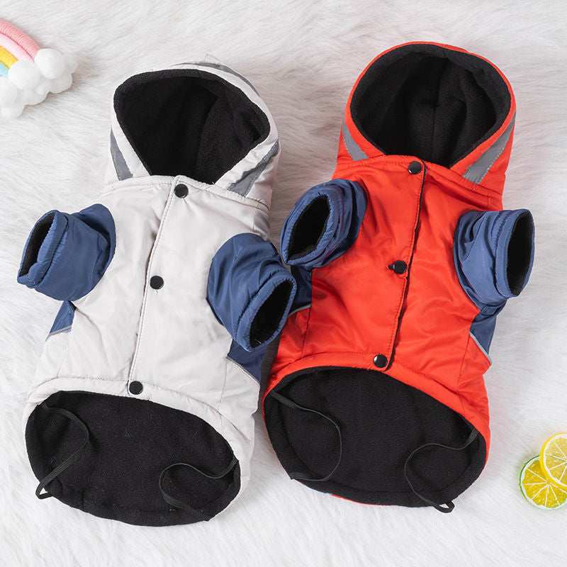 "Sport" Waterproof Down Jacket for Dogs with Reflective Inserts and Hood 