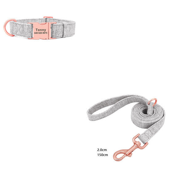 Personalisiertes Hundehalsband Candy mit Namen und Nummer – Verstellbar