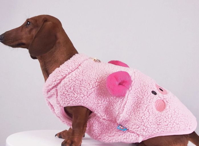Dachshund Fleece Pillow Coat - Pig or Bear