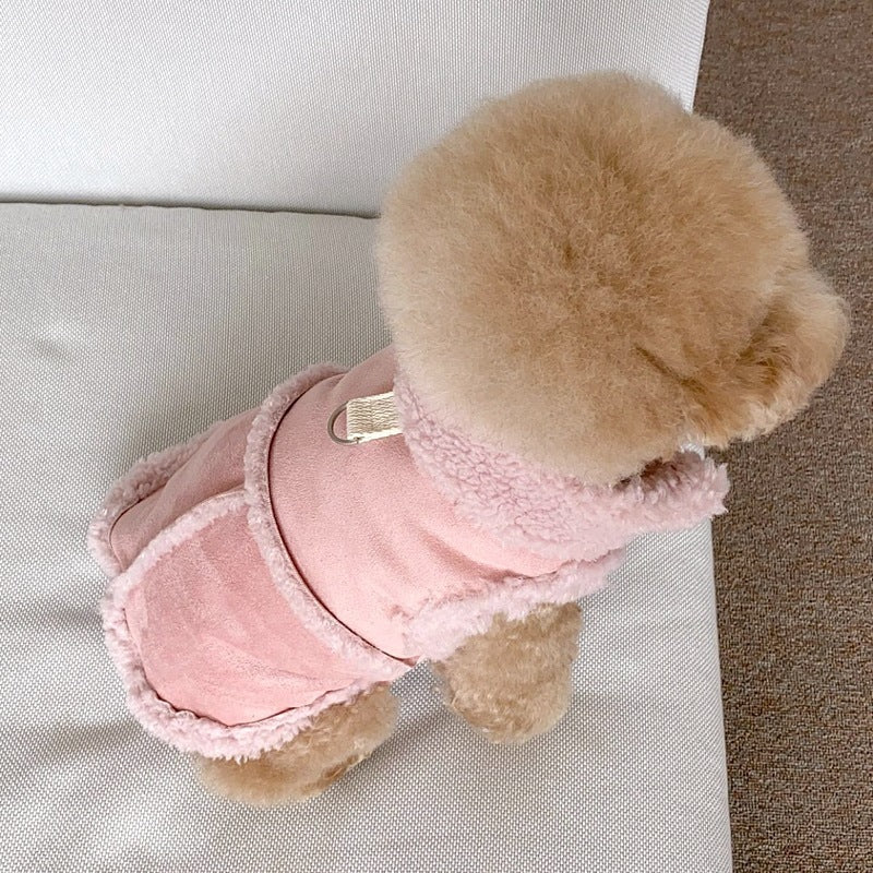 Cappotto Scamosciato con Pettorina per Cani | Dogmoda.it