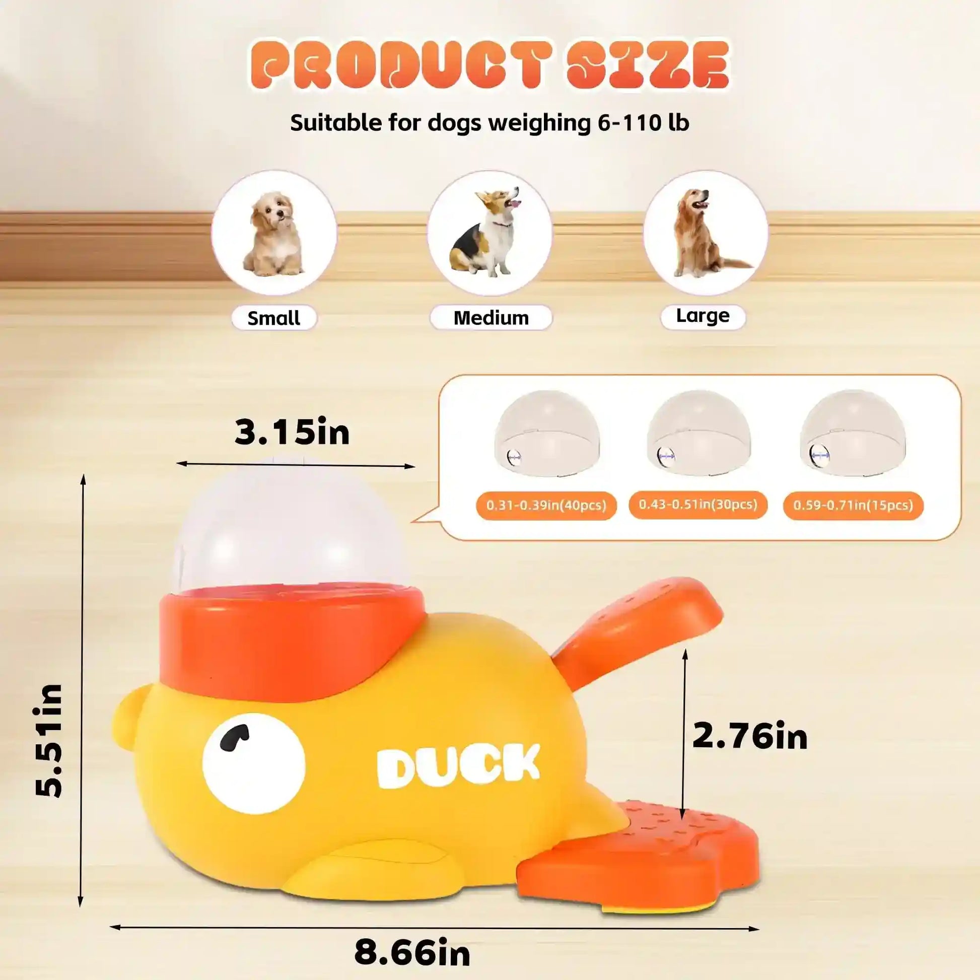 Dispenser Anatra Cani Gatti Interattivo Puzzle Snack by Dog Moda