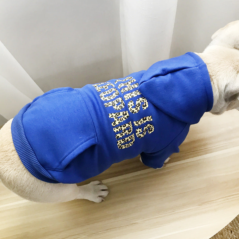 "This is leopard" cotton dog hoodie