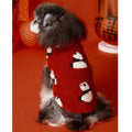 Abrigo de forro polar rojo Panda para perros - Botones en el lomo XS-XXL