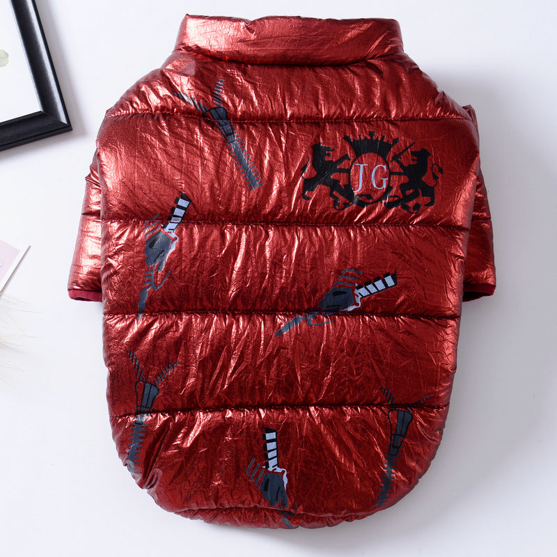 Abrigo Impermeable para Perros Bulldog con Cremallera - Acolchado