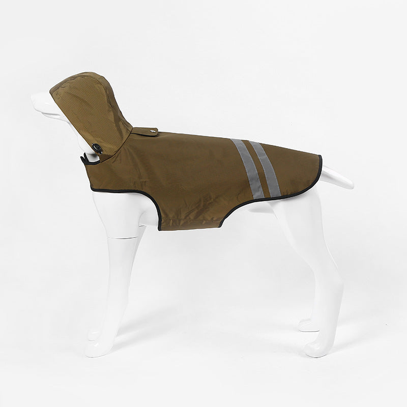 Impermeabile per cani "Ginger" con cappuccio e inserti riflettenti | DogModa