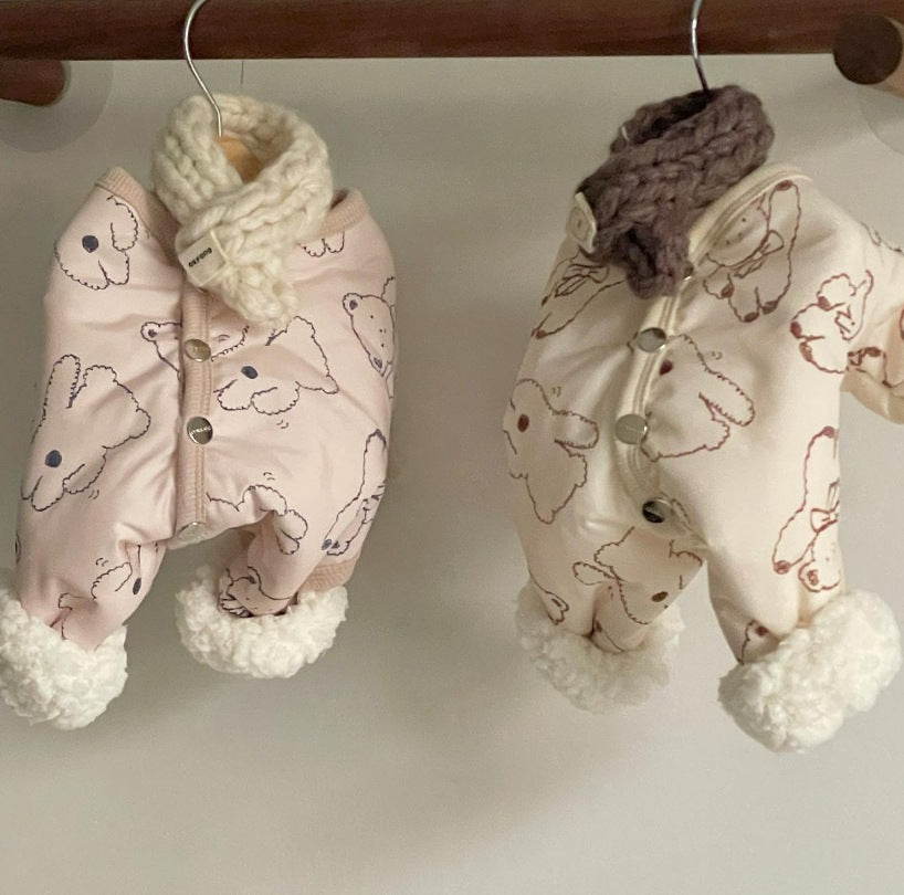 Cappotto FioccoNeve in Pile con Orsetto per Cani - XS-XXL