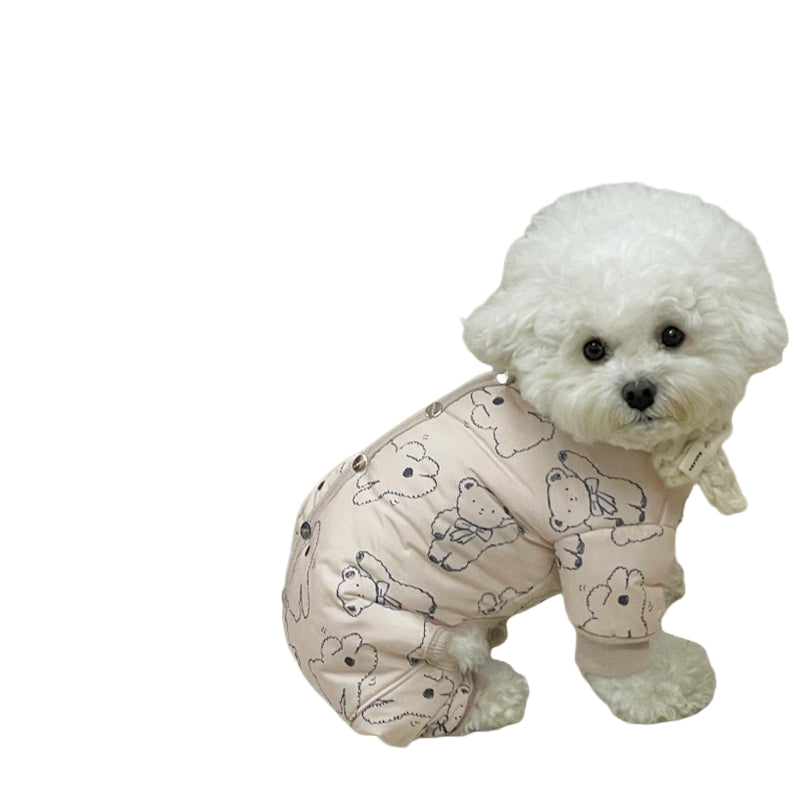 Cappotto FioccoNeve in Pile con Orsetto per Cani - XS-XXL