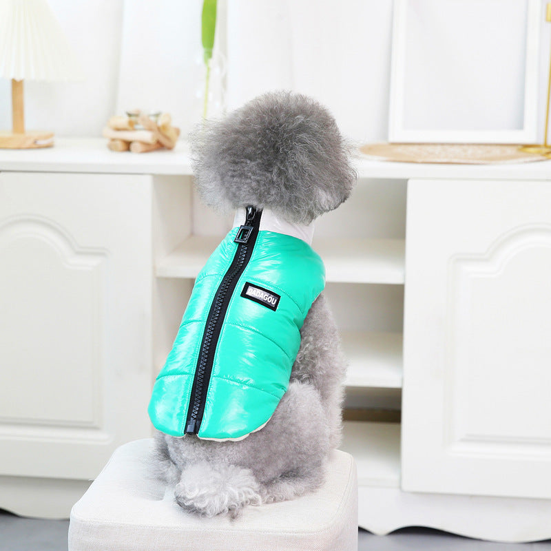 "Dadagou" Four-Legged Dog Down Jacket - Warm and Comfortable Fleece Coat for Small Dogs