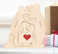 Customizable Wooden Pet Family Puzzle - 3-6 Animals