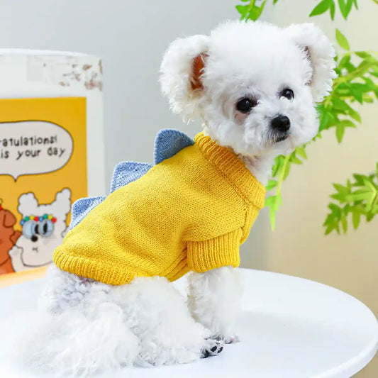 Maglione Dinosauro per Cani - Cresta 3D e Caldo by Dog Moda
