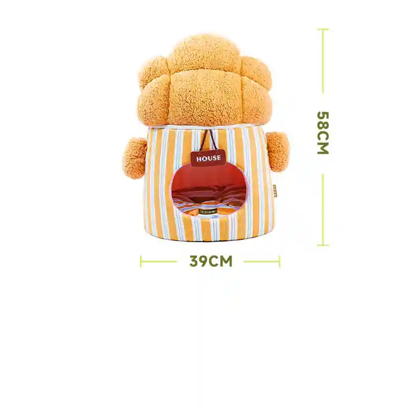 猫用ブロッコリーハウス - 4シーズン対応滑り止めクッション