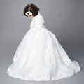 Princess Wedding Dress for Dogs - Embroidered Train