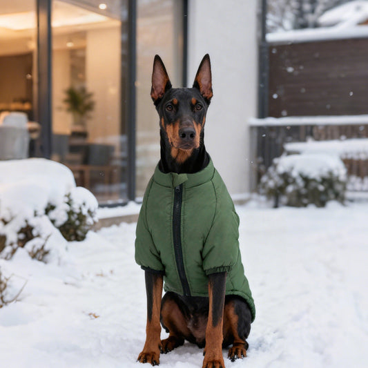Cappotto Imbottito Cani Grandi Anti-Vento Zip Torace by Dog Moda