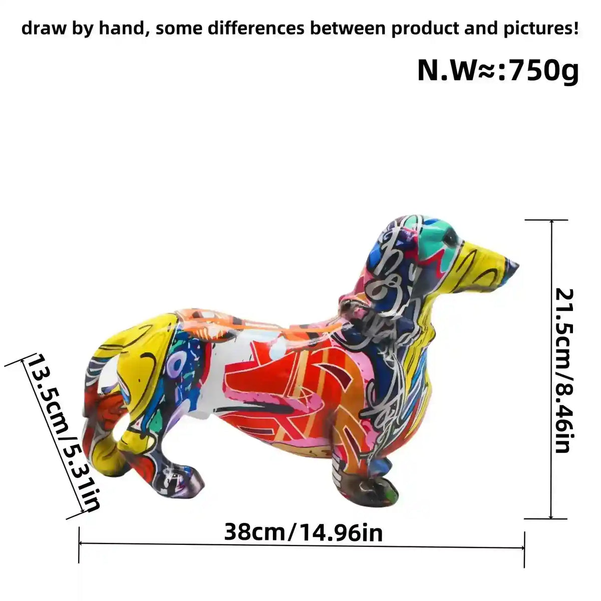Statua Bassotto Decorativa 21cm o 38cm - Idea Regalo by Dog Moda