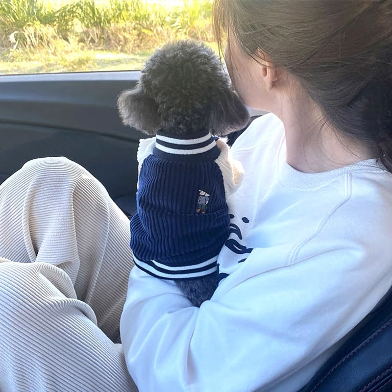 Veste Basket pour Chiens en Velours - Veste Hivernale Thermique