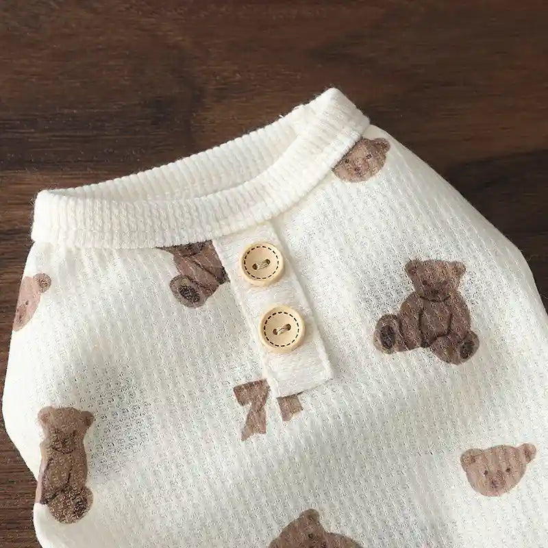 Maglia Smanicata per Cani con Orsetti - Traspirante by Dog Moda
