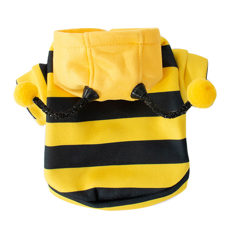 Sudadera para Perro y Gato con Capucha Abeja Rayas Amarillas y Negras