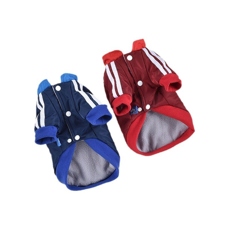 "Stronger" Fleece Dog Coat with Zip and Button Closure