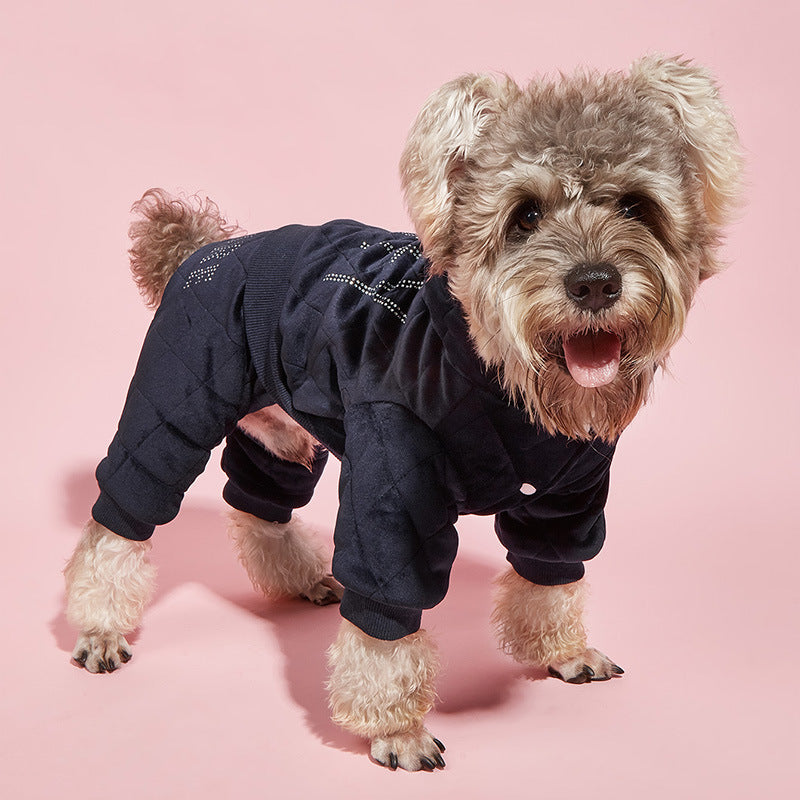 "Buffy" Velvet Dog Jumpsuit for Small Dogs